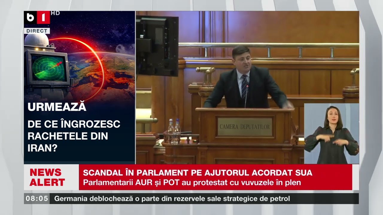 SCANDAL ÎN PARLAMENT PE AJUTORUL ACORDAT SUA_Știri B1TV_12 mar. 2026