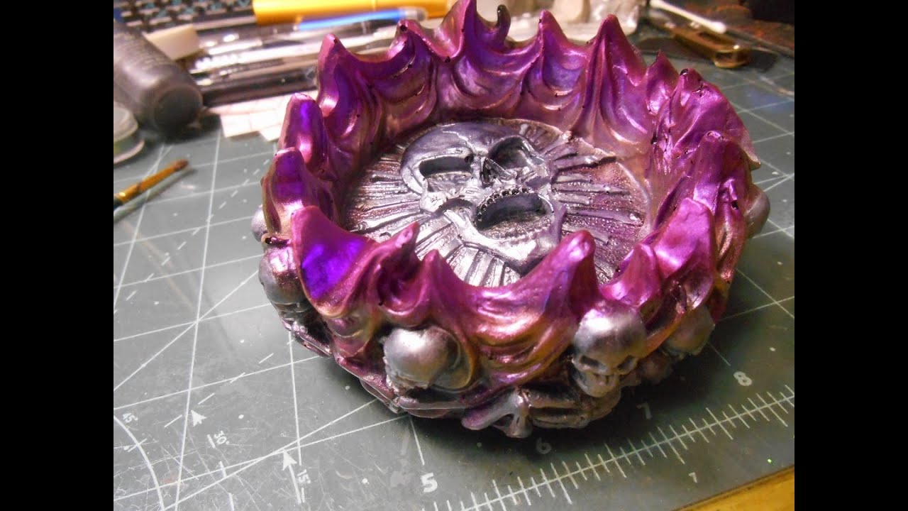 #diy Слюдяной порошок Let's Resin #смола #слюда #порошки-хамелеоны #пепельница-череп