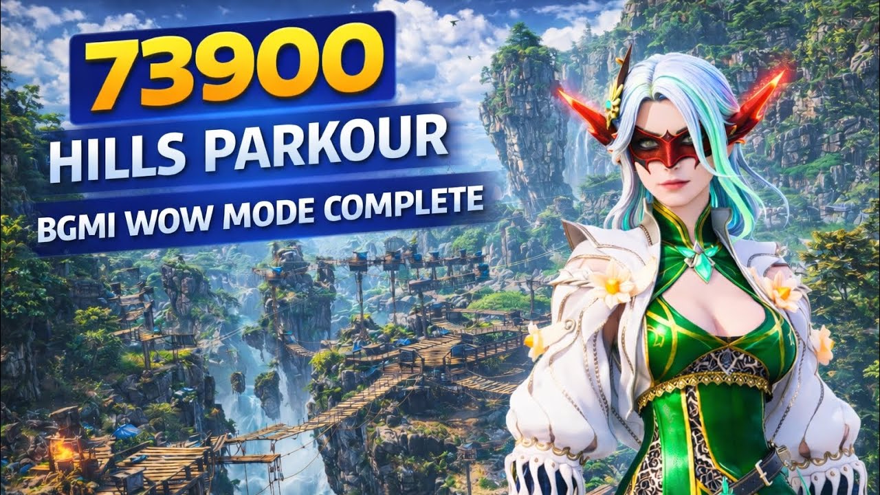 73900 HILLS PARKOUR 😱 | BGMI WOW Mode Complete Gameplay | Impossible Parkour Challenge