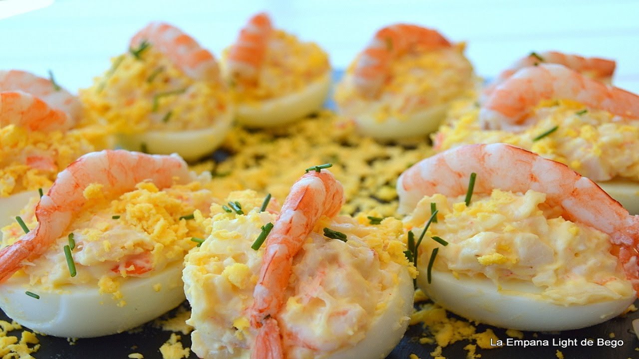 Huevos Rellenos de Gambas