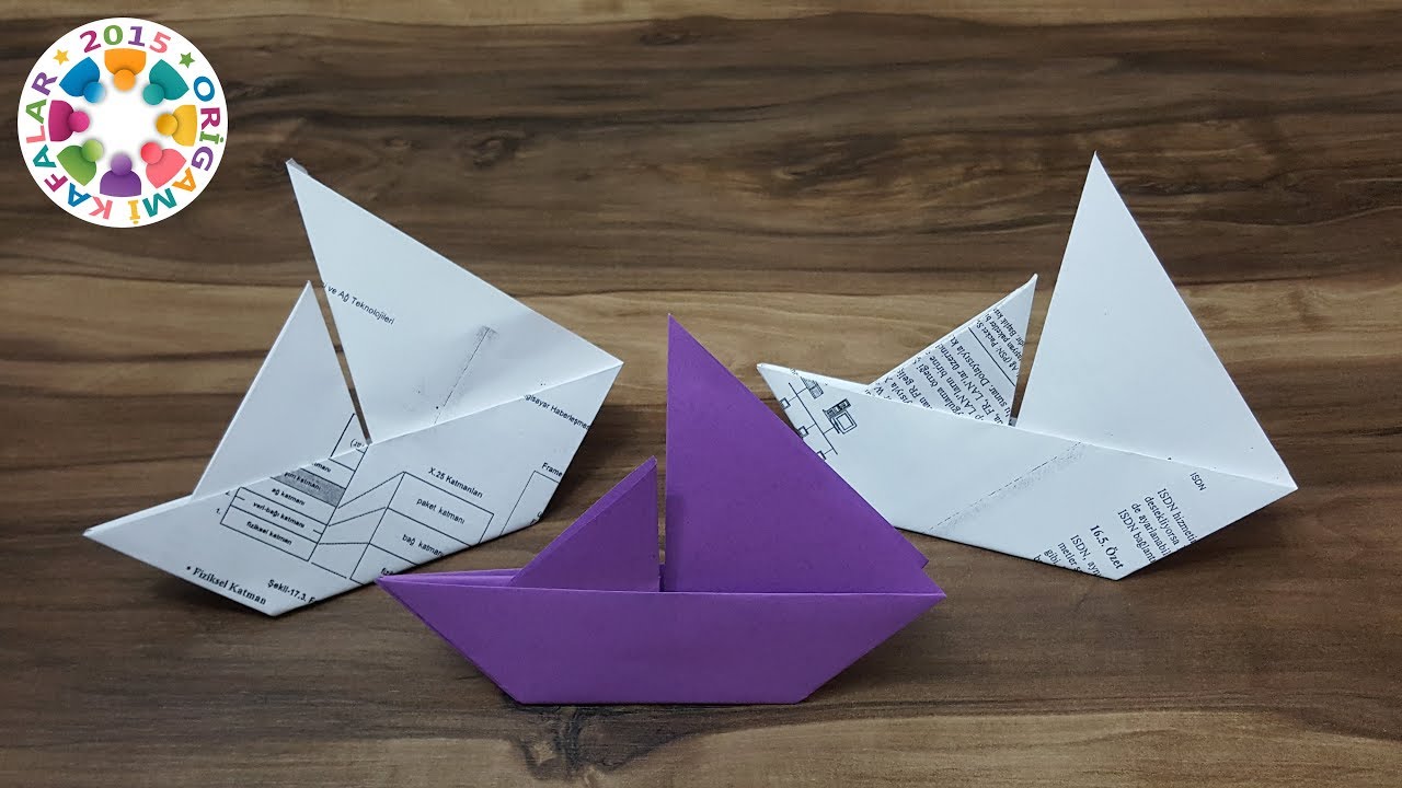 Origami Yelkenli Tekne (Origami Sailboat)