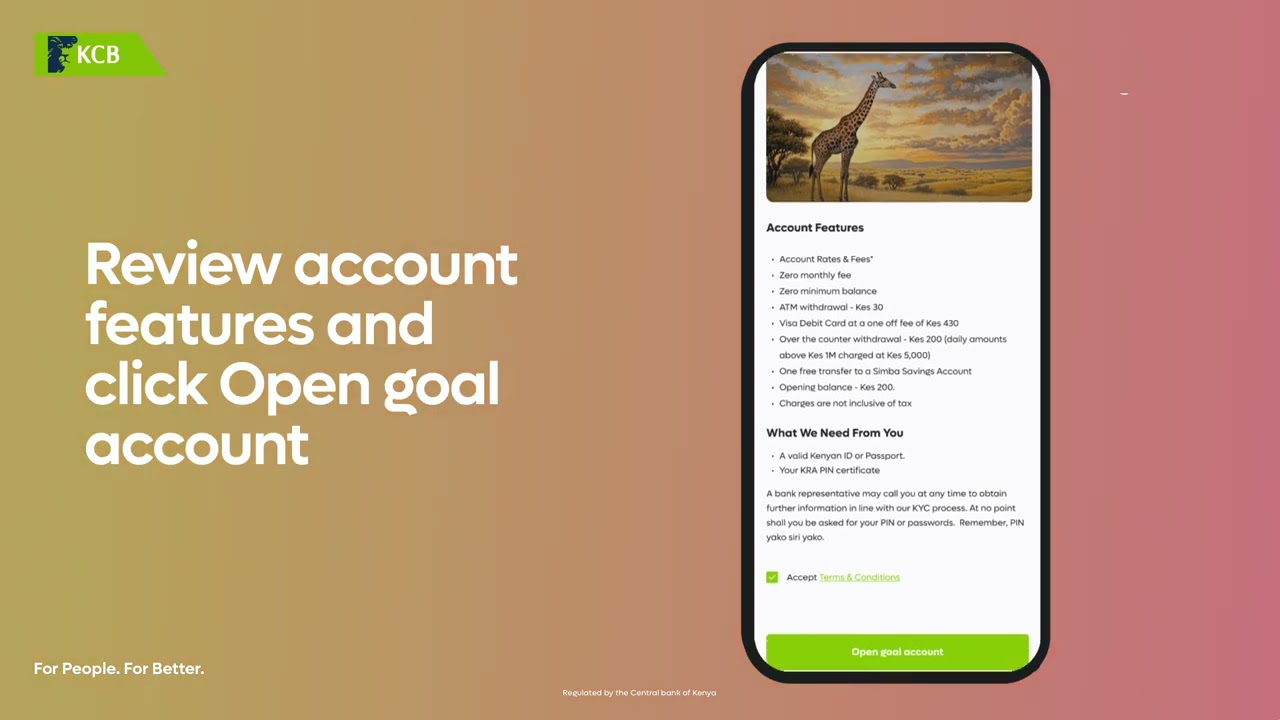 How to Open a Goal Savings Account with the NEW KCB App