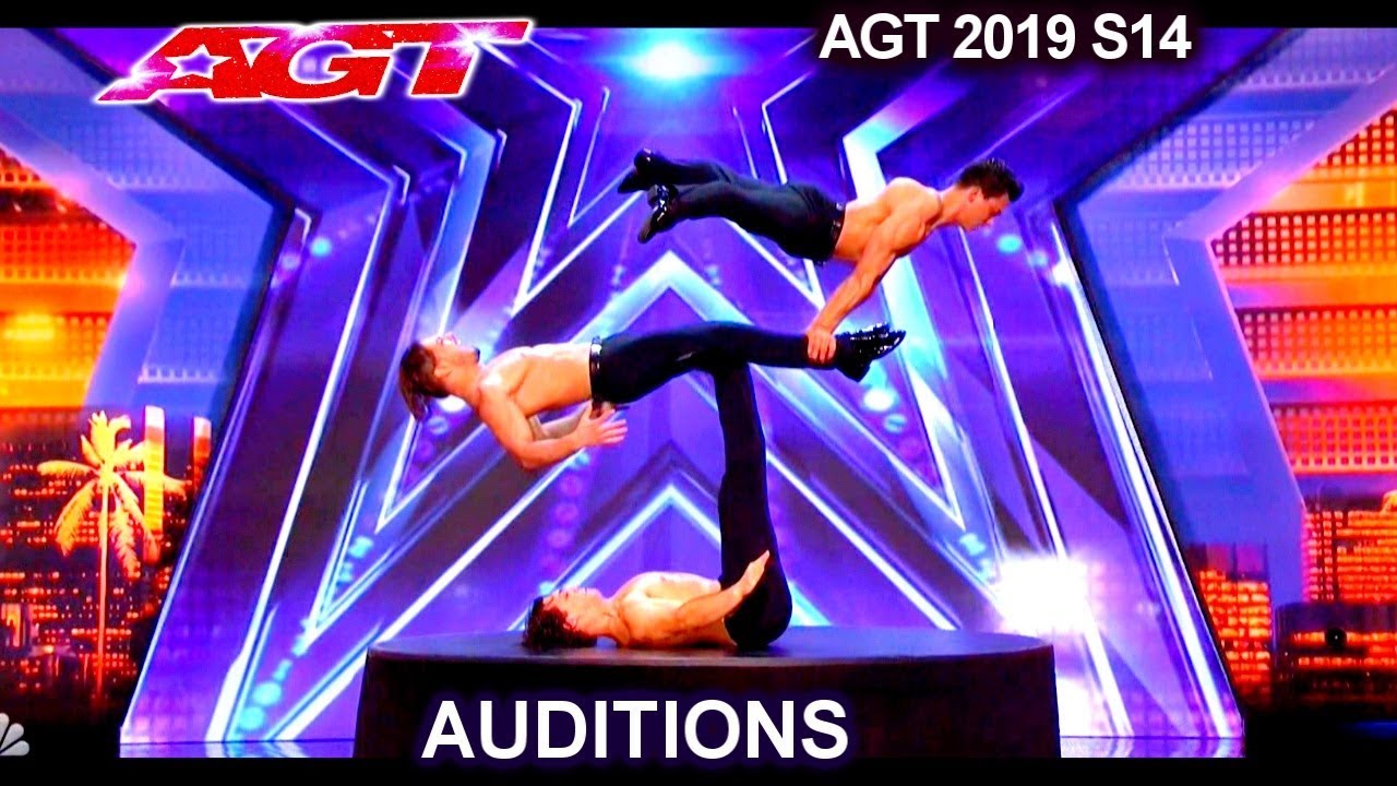 Messoudi Brothers Acrobat Group SHIRTLESS & AMAZING With Terry  | America's Got Talent 2019 Audition