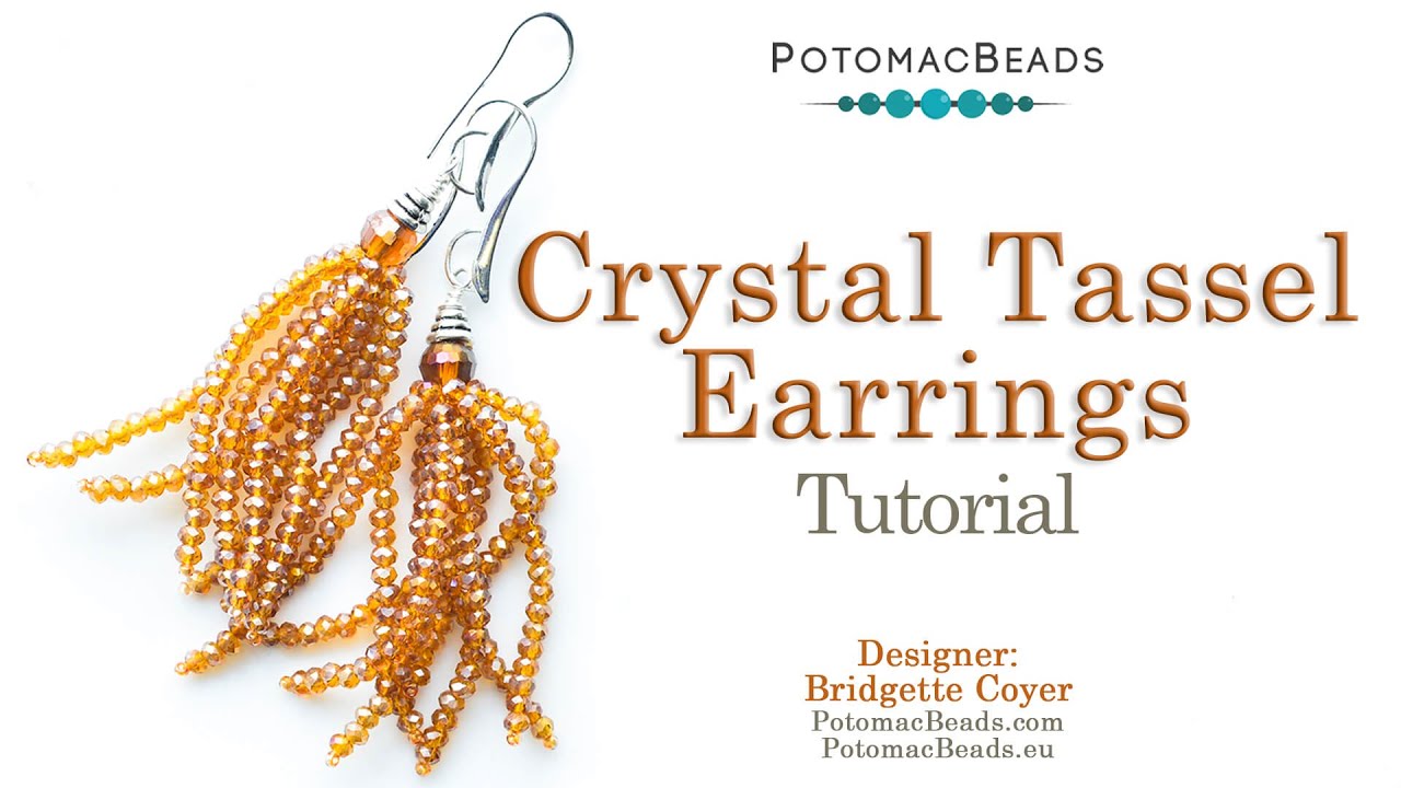 Crystal Tassel Earrings - DIY Jewelry Making Tutorial by PotomacBeads