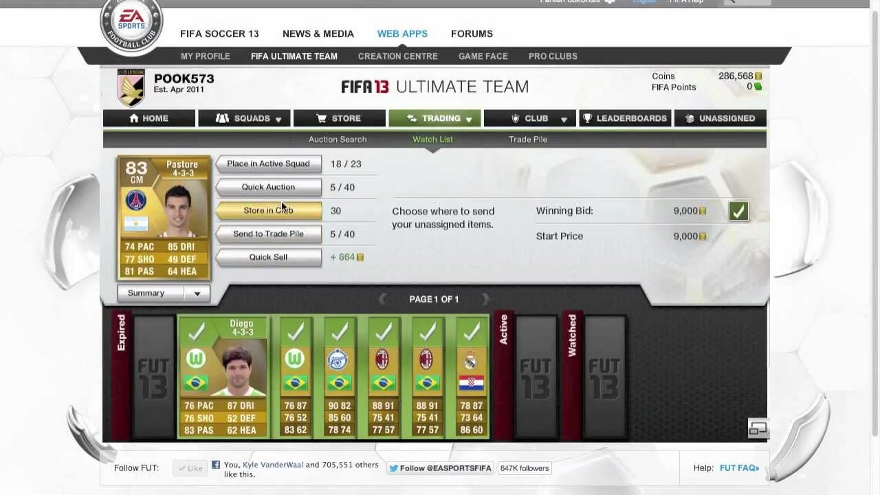 Fifa 13 Ultimate Team Trading Tips | with 50k-100k