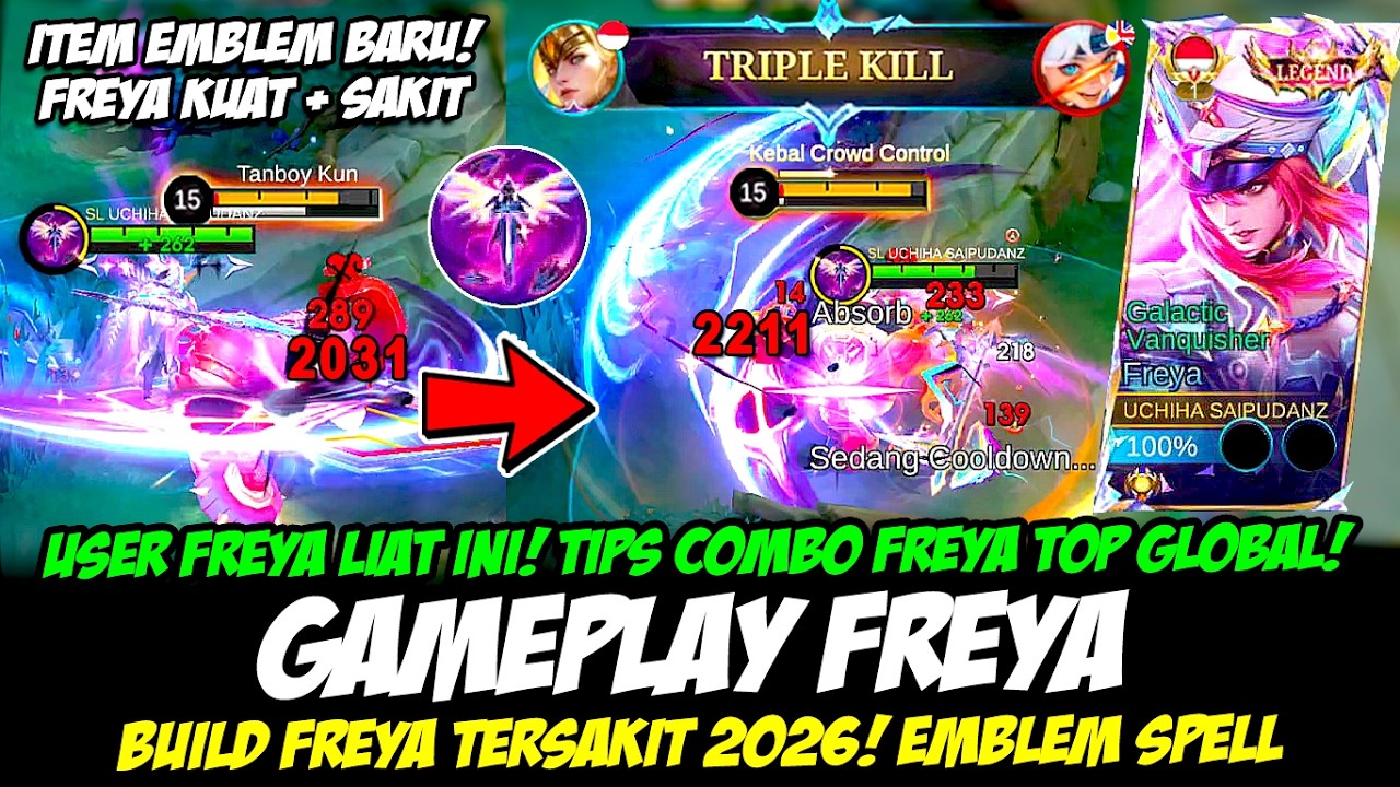 TIPS MAIN FREYA TERBARU❗COMBO FREYA SAKIT + KUAT DI LANE❗BUILD FREYA TERSAKIT 2026❗FREYA TOP GLOBAL