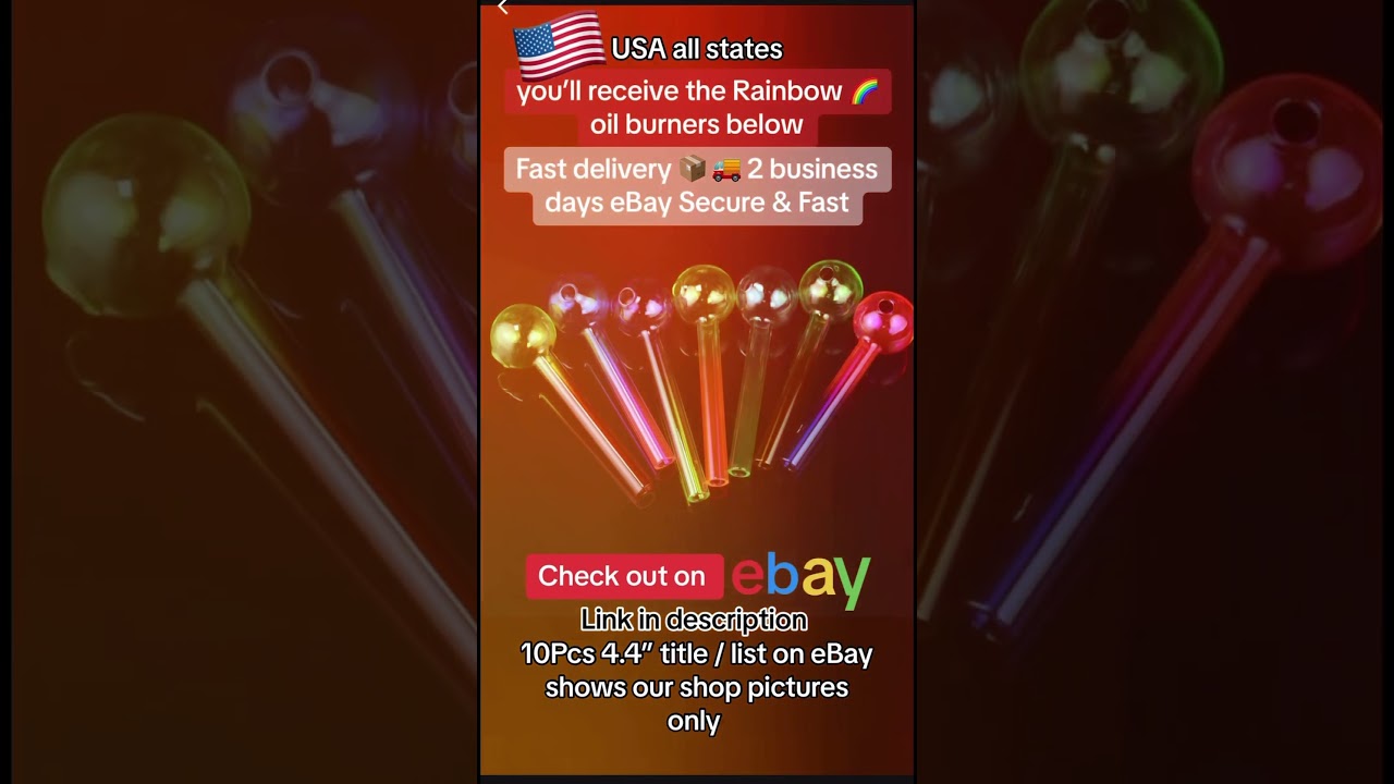 10Pcs Rainbow 4.4&rdquo; Oil Burner Glass Pipes on eBay Fast and secure #incenseburner #oilburner