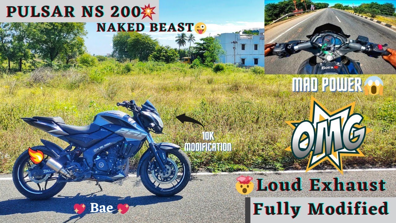 Pulsar Ns200 - Fully Modified😻-Ride Review/I Am Impressed💕🥵/Super Bike sound💥/To Loud Exhaust🤯/Mad😈
