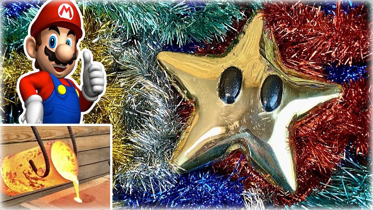 fabrication de l'étoile de Mario bros en or nordique -trashtotreasure - Shiny star tree topper