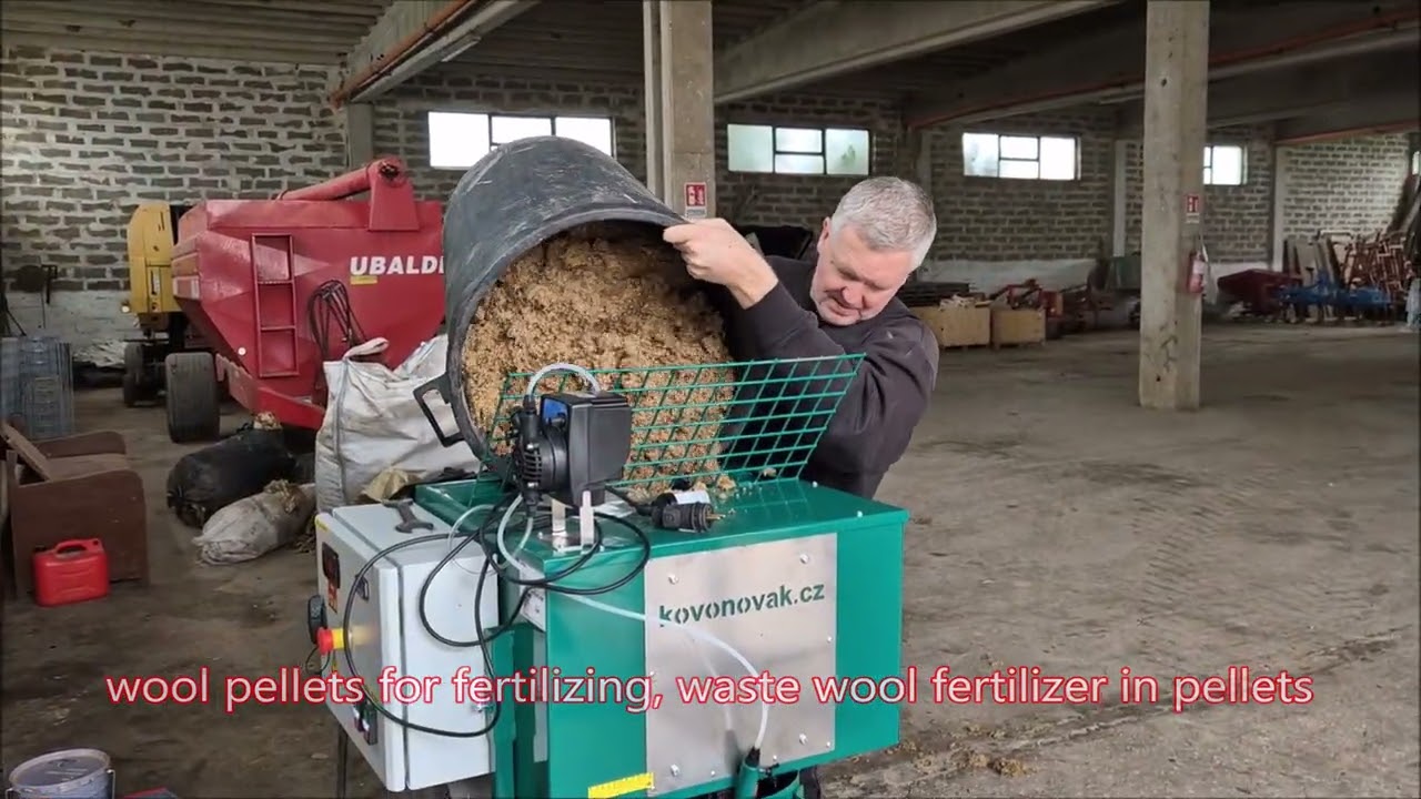 CZECH professional wool pellet mill BN 100 and wool crusher TLP 3126 for all types wool , Shredding