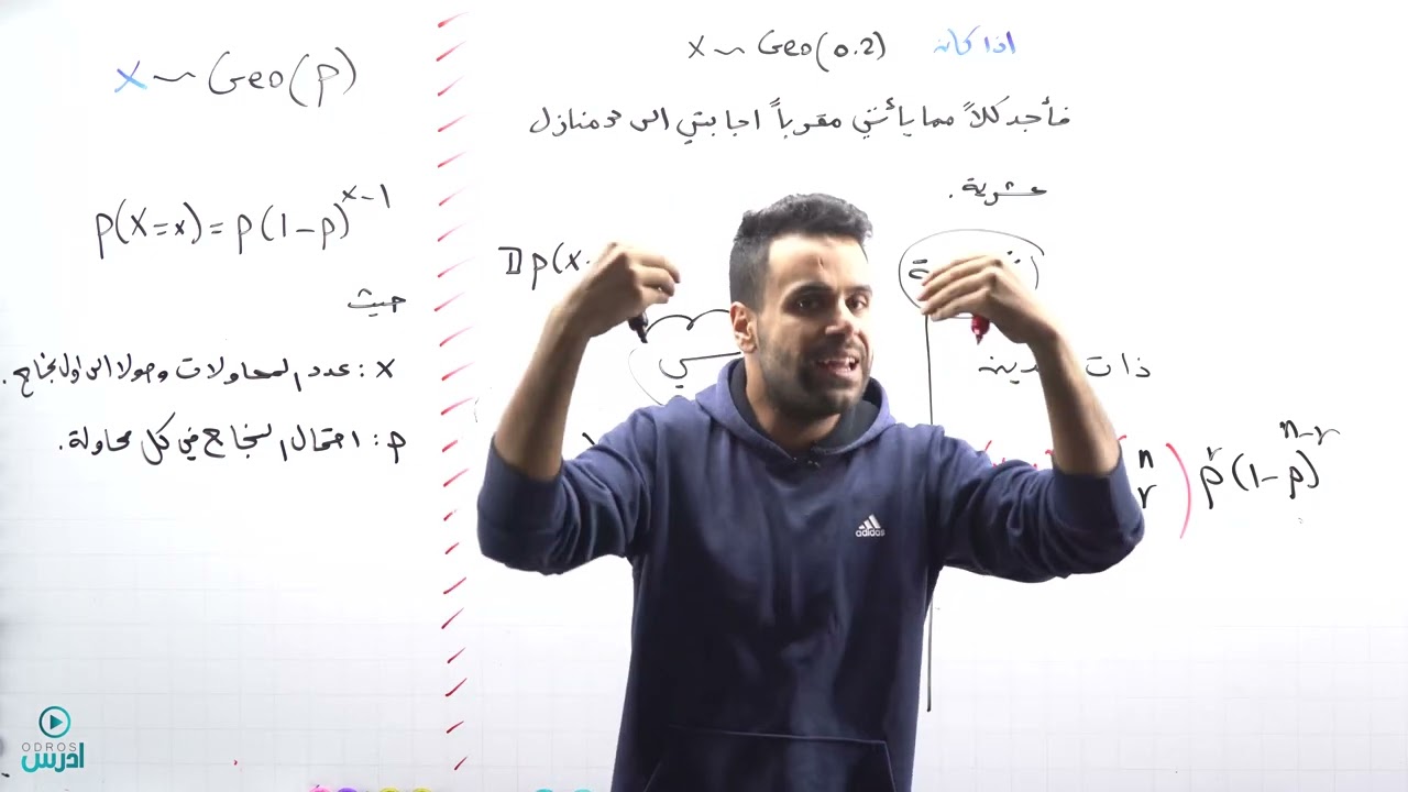 التوزيع الهندسي(توجيهي علمي) - الأستاذ منذر أبو عواد