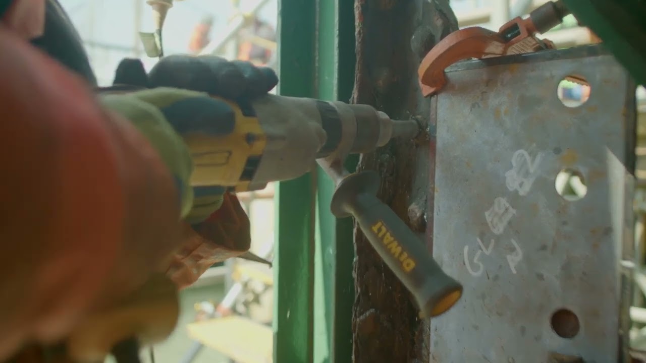 Core Drilling through a Rivet with VersaDrive&reg; TCT HoleCutter and Electric Drill