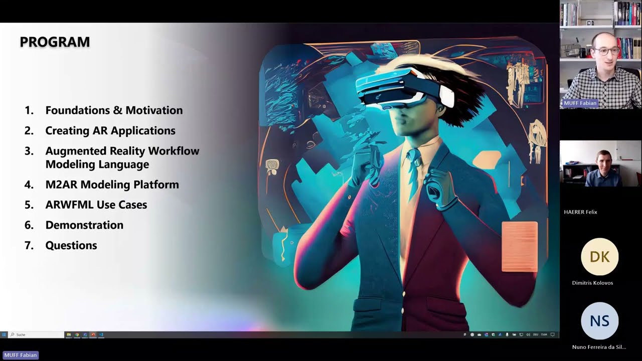 Fabian Muff on 'Creating Augmented Reality Applications with M2AR and ARWFML'