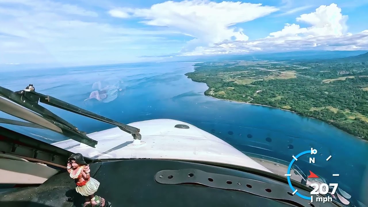 Flight into Henderson Field, Honiara, Solomon Islands.