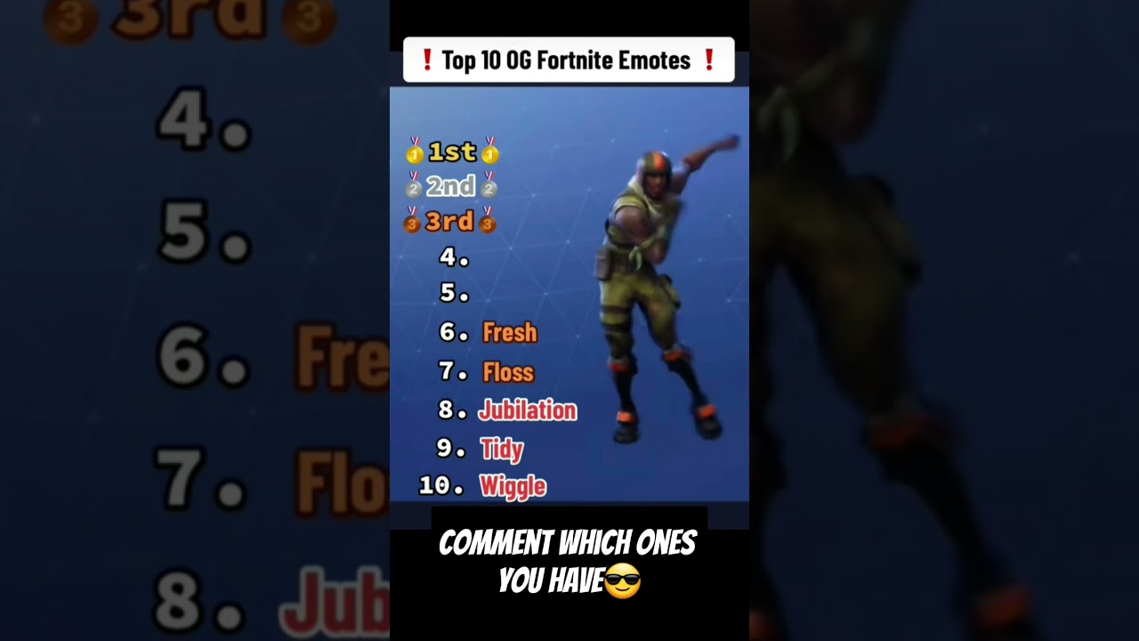 TOP 10 OG FORTNITE EMOTES! #fortnite #ogfortnite #shorts