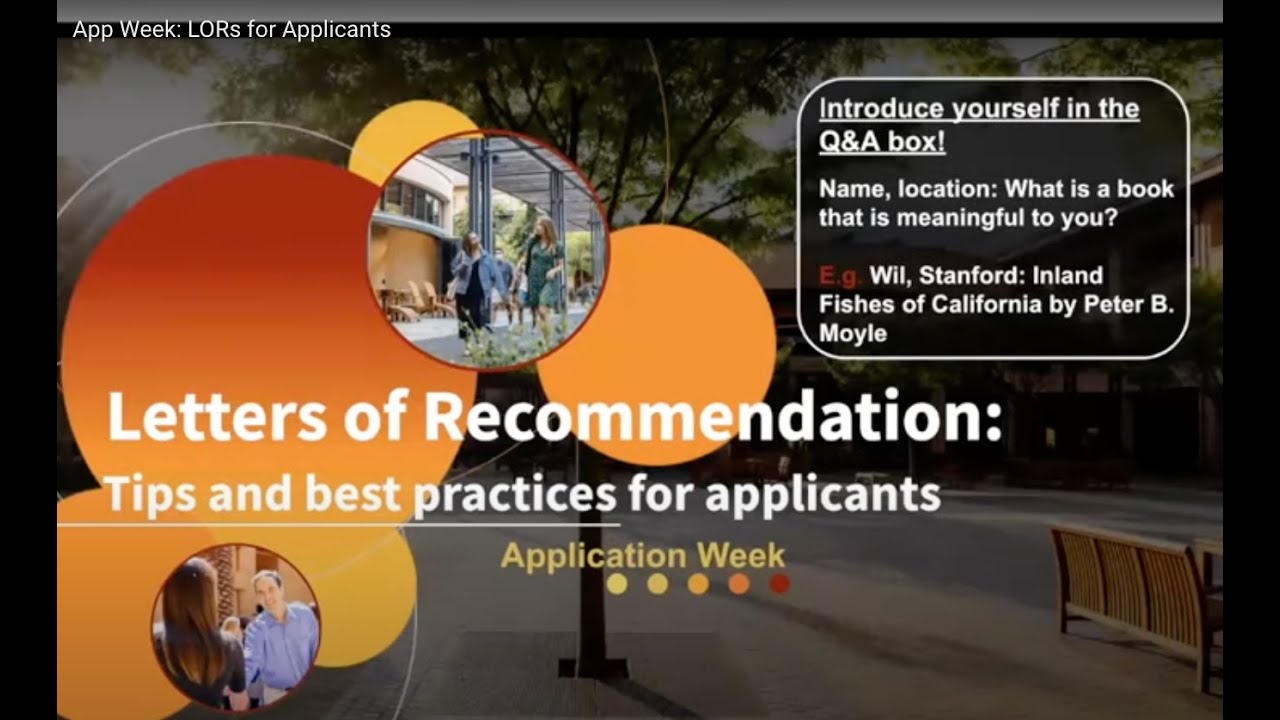App Week: LORs for Applicants