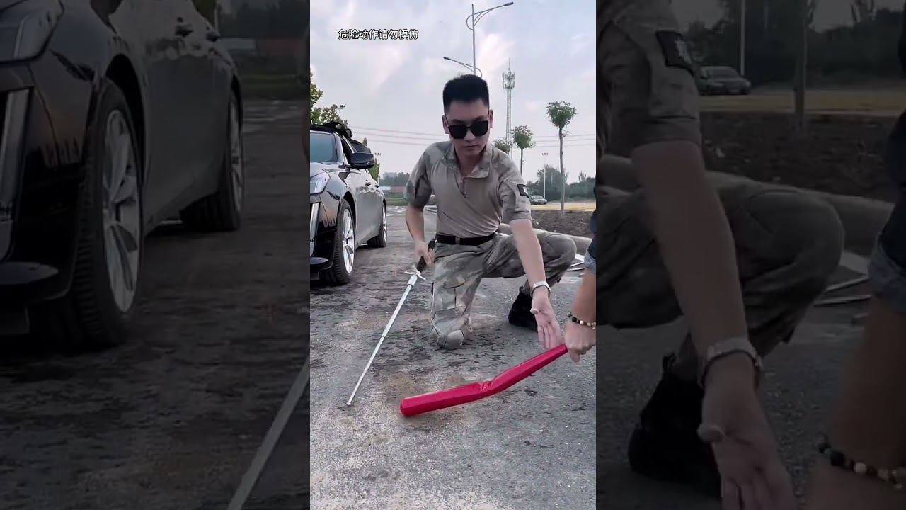 Telescopic three-section trekking pole, freely retractable, easy to carry, suitable for