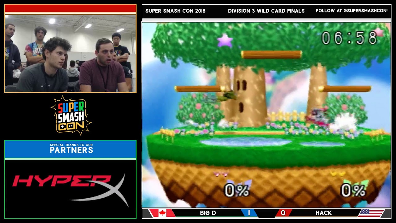 SSC 2018 - SSB64 - Big D (Falcon) Vs. Hack (Pikachu, Falcon) Smash 64 Division 3 Wild Card Playoff