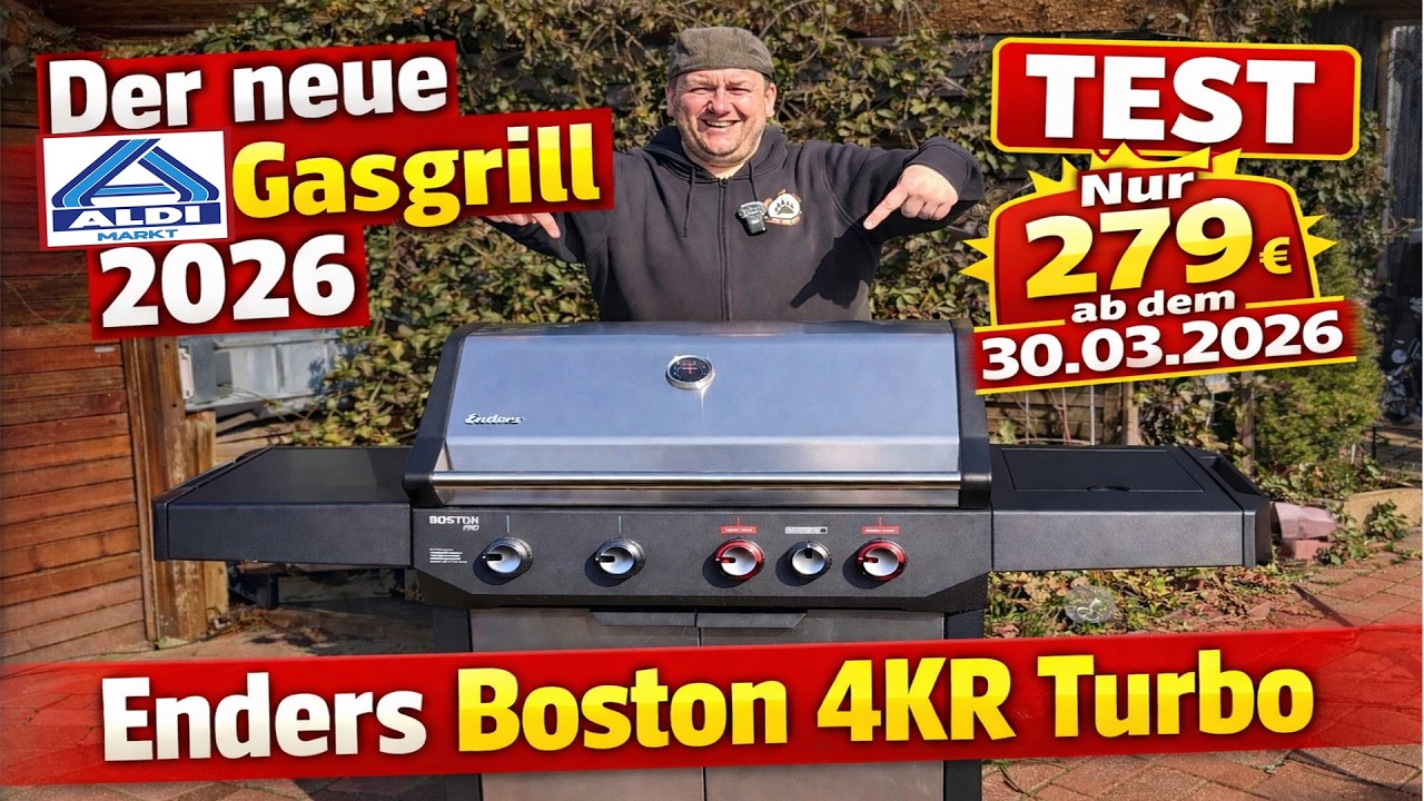 Enders Boston 4KR Turbo - Aldi Gasgrill 2026 unter 300 Euro im TEST | The BBQ BEAR