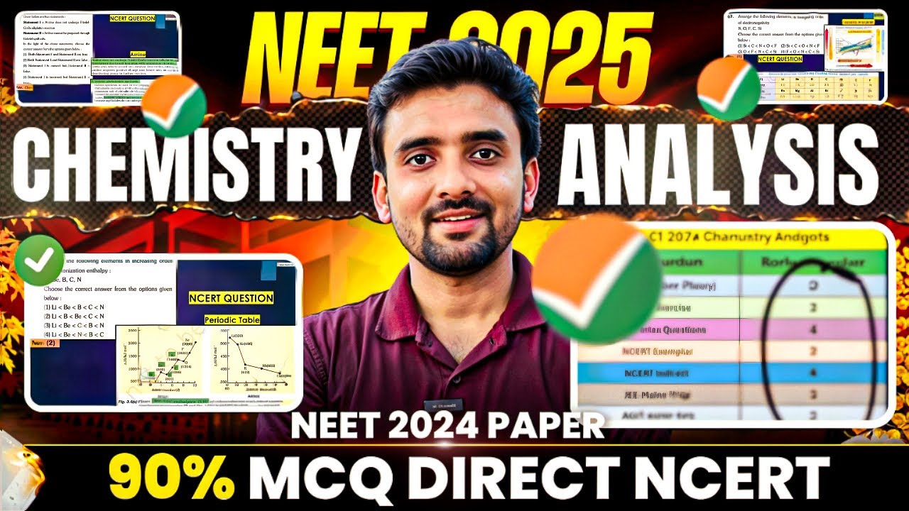 90% Questions From ‘NCERT+PYQ’ With Proof😳🔥||NEET 2024 Chemistry Paper Analysis🔥NCERT & PYQs🔥