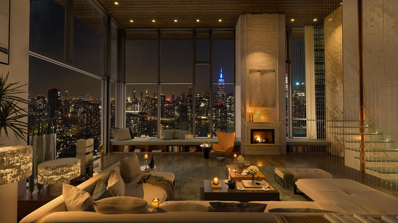 City That Never Sleeps | Cozy Bedroom Jazz in New York 🎷 | Rain On Window | Sleep, Chill.