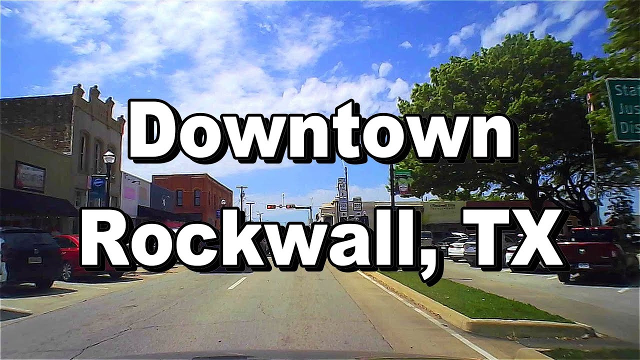 Driving Downtown Rockwall, TX (Dash Cam)