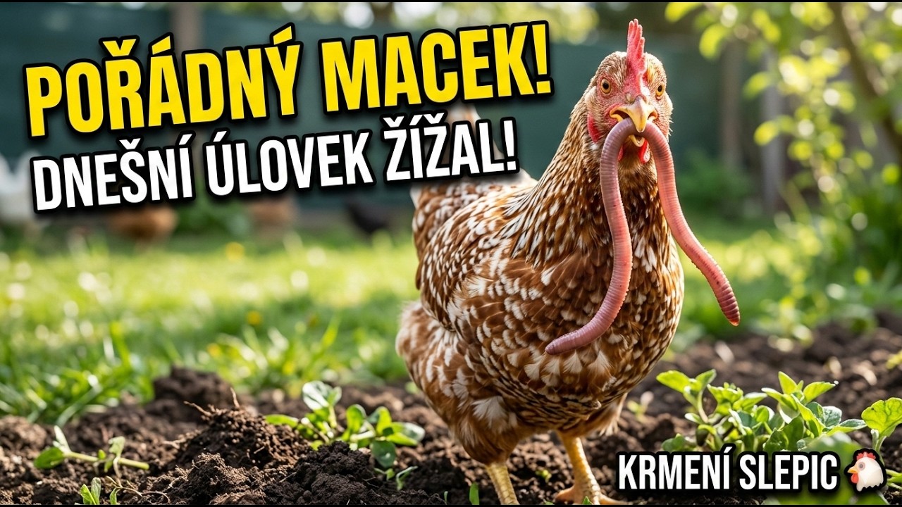 Slepičí hostina Dnes podáváme - Pořádný macek Dnešní úlovek žížal yt❤🐥🐤🐣🐔