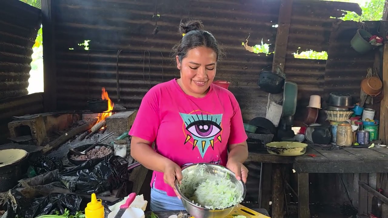 Mientras desgrana le cocino