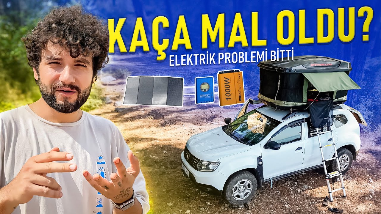 Duster’a Kamp Elektrik Sistemi Kurdum | Akü + Güneş Paneli + Buzdolabı