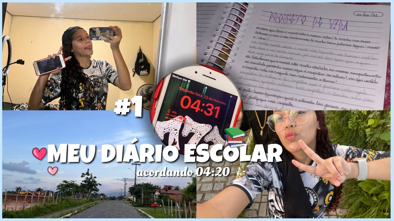 MEU DIÁRIO ESCOLAR #1 💗 ~ acordando ás 04:20. #vlog#naoflopa#rotinadodia 