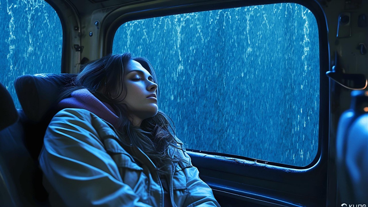 🌧️Loud Thunderstorm & Heavy Rain in a Cozy Van 🚐🌩️ Sleep