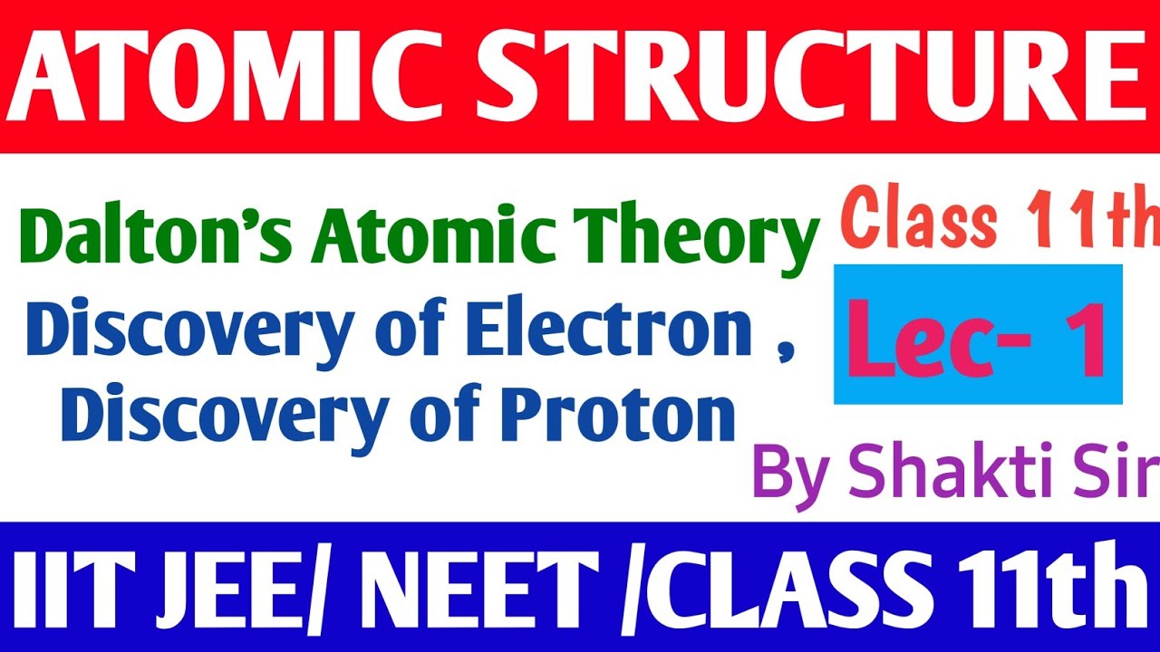 Atomic Structure | Class11 | IIT JEE | NEET |Chemistry By Shakti Sir ||