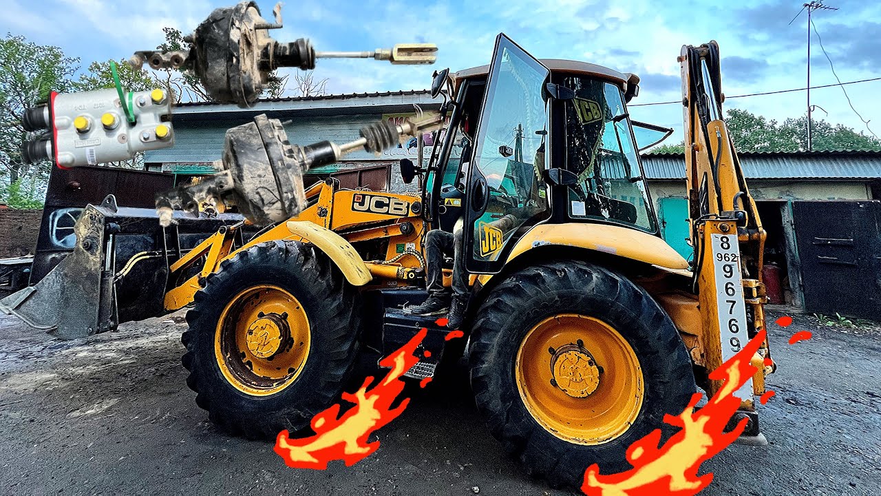 Модернизация тормозной системы - с вакуумной на гидравлическое ! JCB 4CX 2002