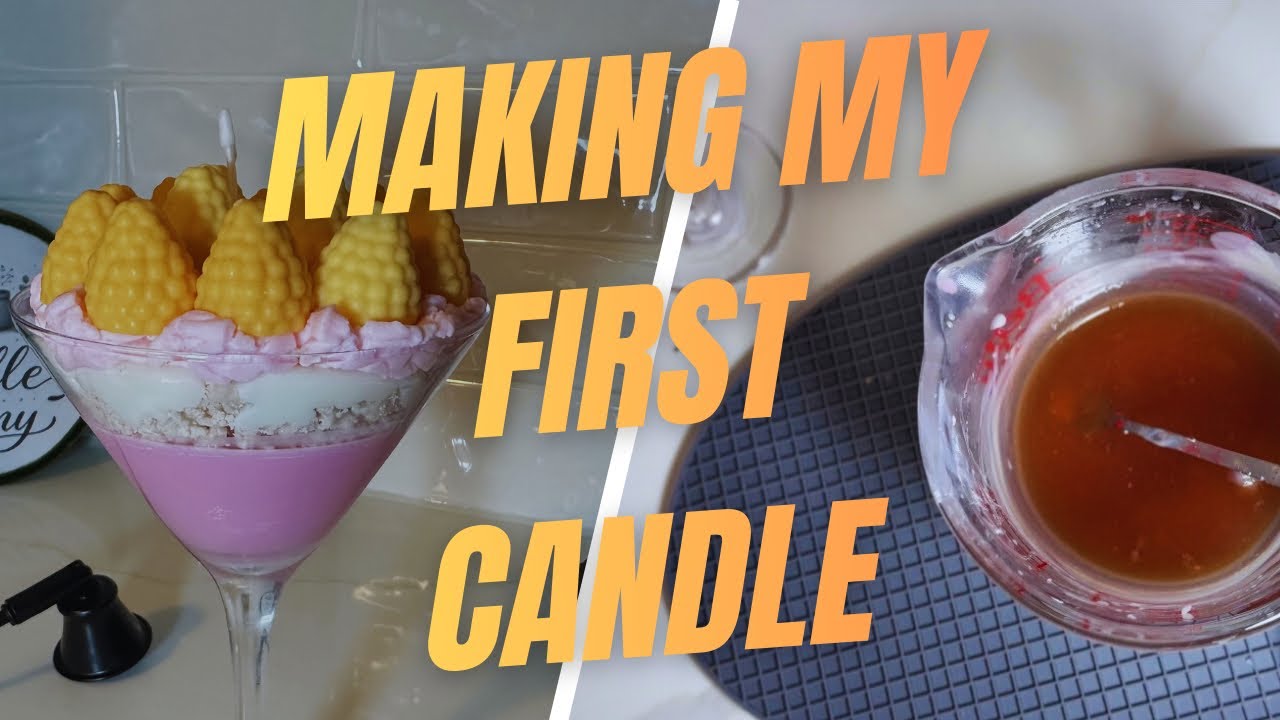 Making My First Candle♥️| Golden Raspberry Parfait | Candle Making Videos for Beginners
