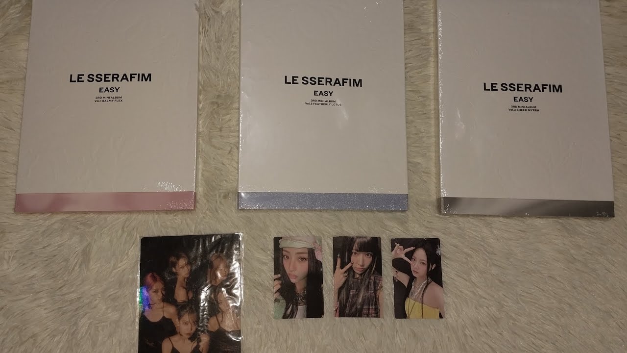 UNBOXING LE SSERAFIM 3rd Mini Album 'EASY' Full Version