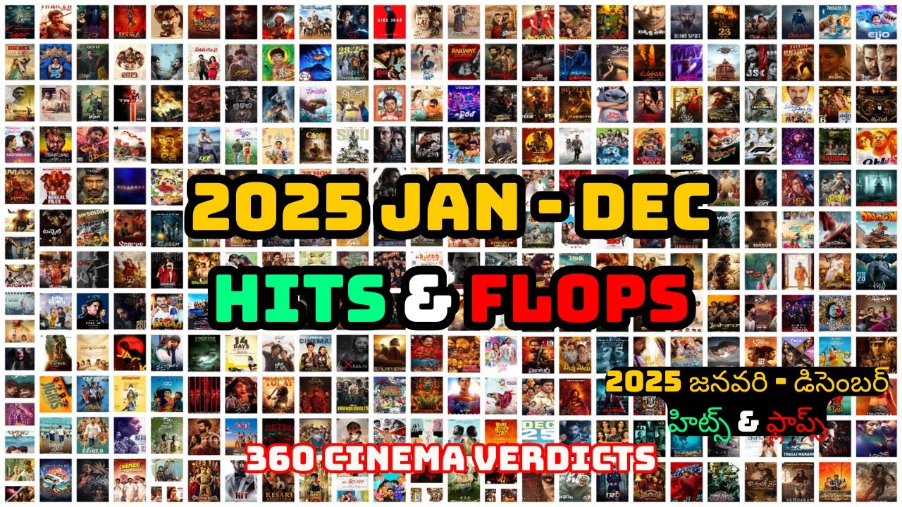 2025 Jan - Dec All Movies | Hits and Flops | Full Box Office Analysis! | 360 Cinema Verdicts