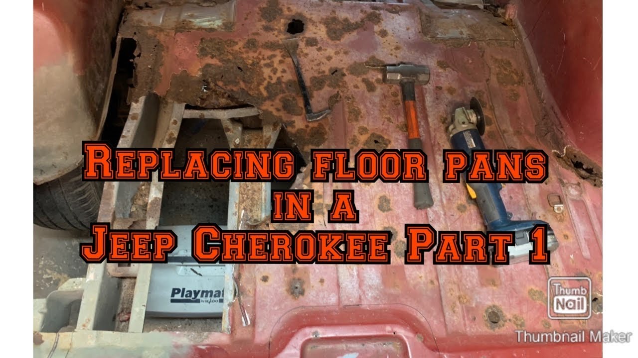 Replacing floor pans and rear cargo pan in a 1992 Jeep Cherokee XJ Part 1