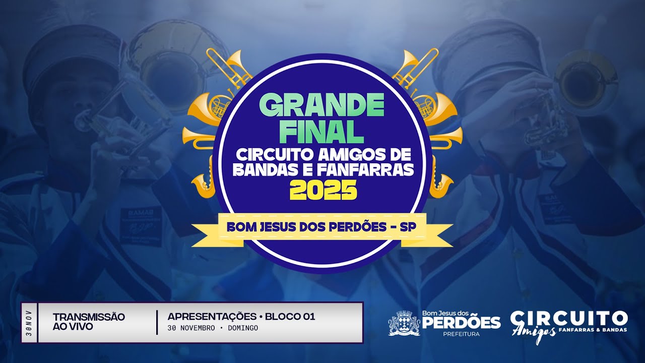 BLOCO 01 🔴 AO VIVO | GRANDE FINAL CIRCUITO AMIGOS 2025 | BOM JESUS DOS PERDÕES 30.11