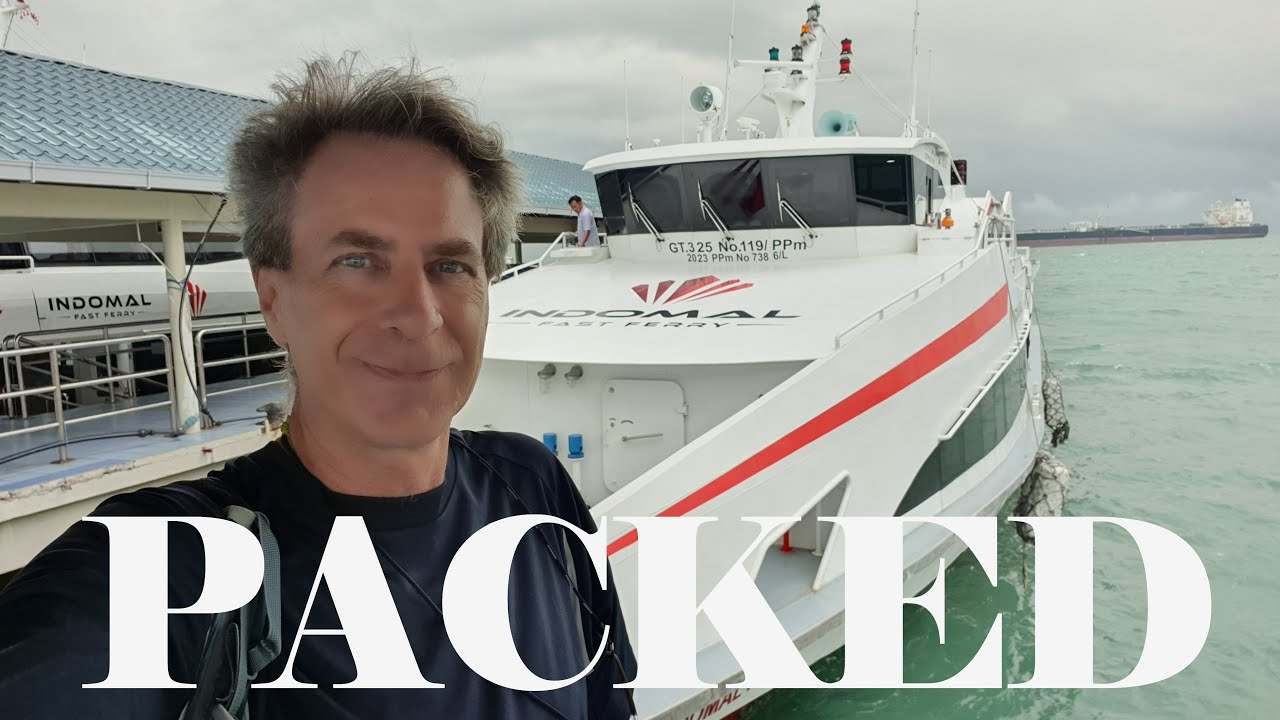 🚢 Challenging Ferry Ride to Sumatra! 🇮🇩 (Port Dickson to Tanjung Balai) + Crazy Motorcycle Taxi!