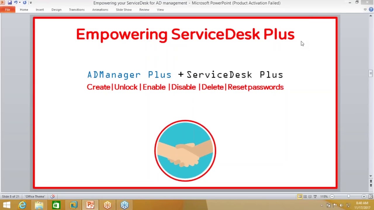Empowering ServiceDesk Plus for Active Directory Management