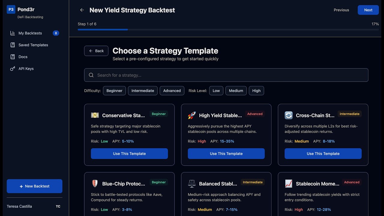Build & Backtest DeFi Strategies