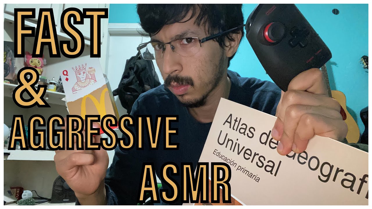 ASMR Fast & Aggressive~ Tapping and Crinkling Sounds (lo-fi)