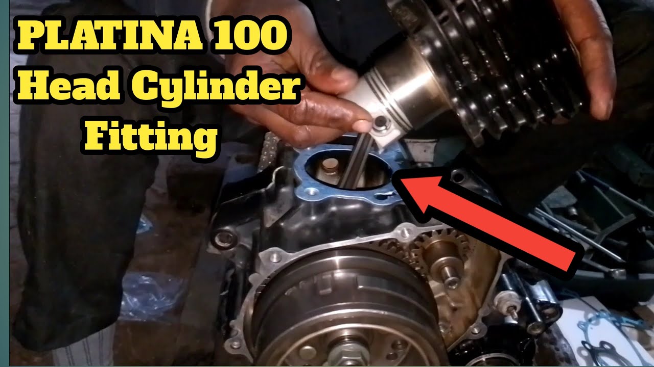 Platina 100cc Bs4 Half Engine Fitting, Cylinder Head Fitting Bajaj Platina 100cc.