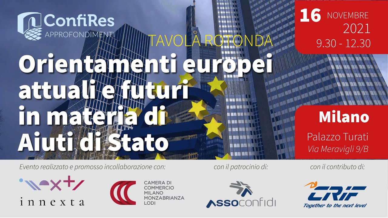 Orientamenti europei attuali e futuri in materia di Aiuti di Stato
