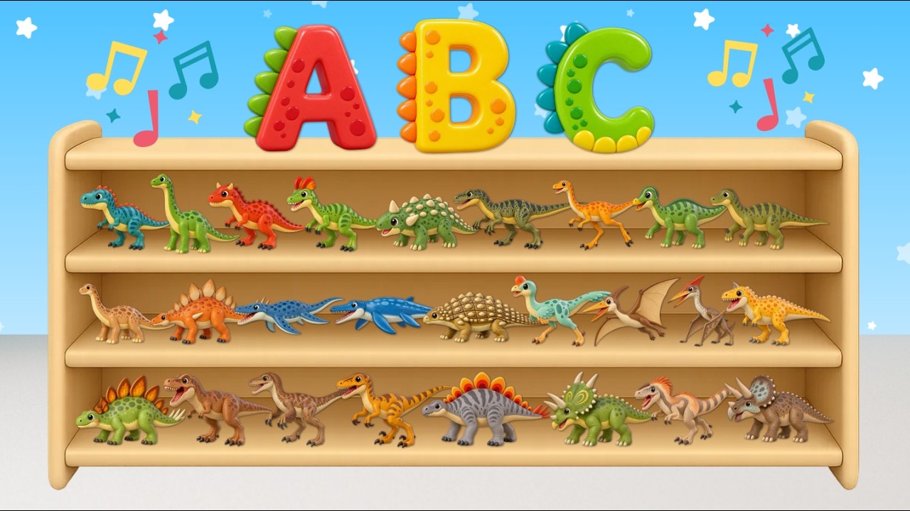 ABC Dinosaur Song 🦕 | Learn Alphabet & Phonics for Kids