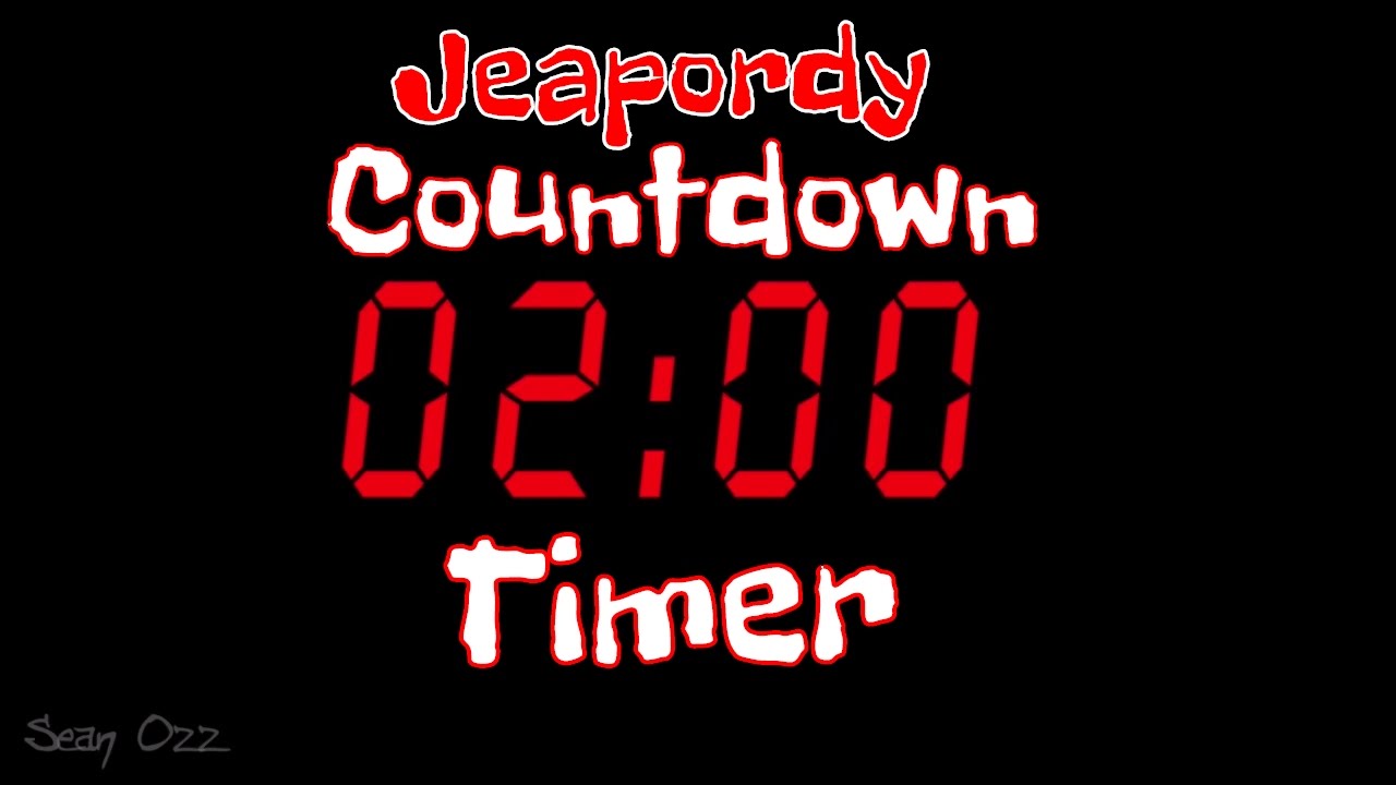 Jeopardy Music - Two Minute Timer Countdown