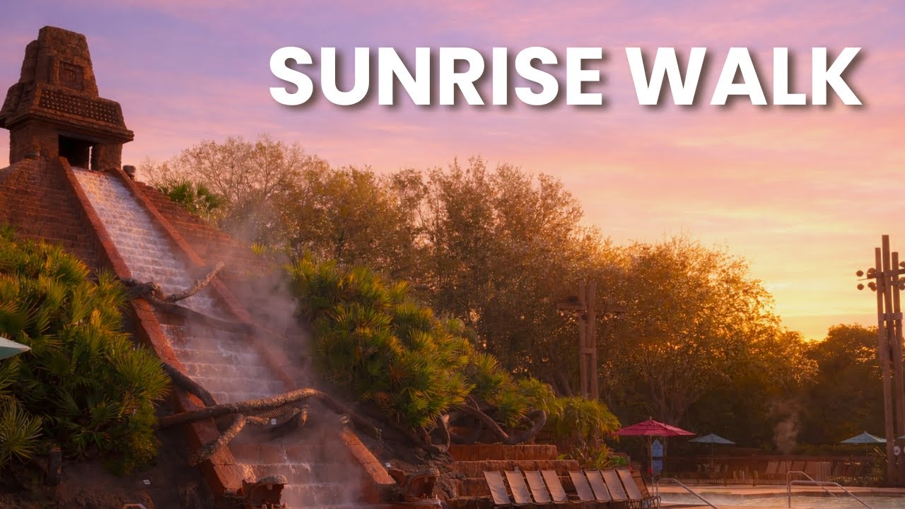 Disney’s Coronado Springs Sunrise Walk 🌅 | 4K No Talking (Walk With Me)