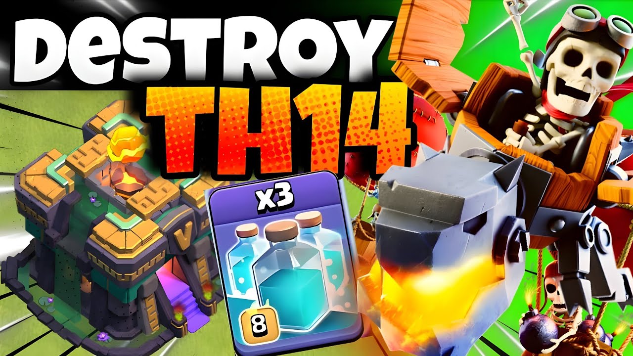 TH14 Dragon Rider Clone attack Strategy !! Coc