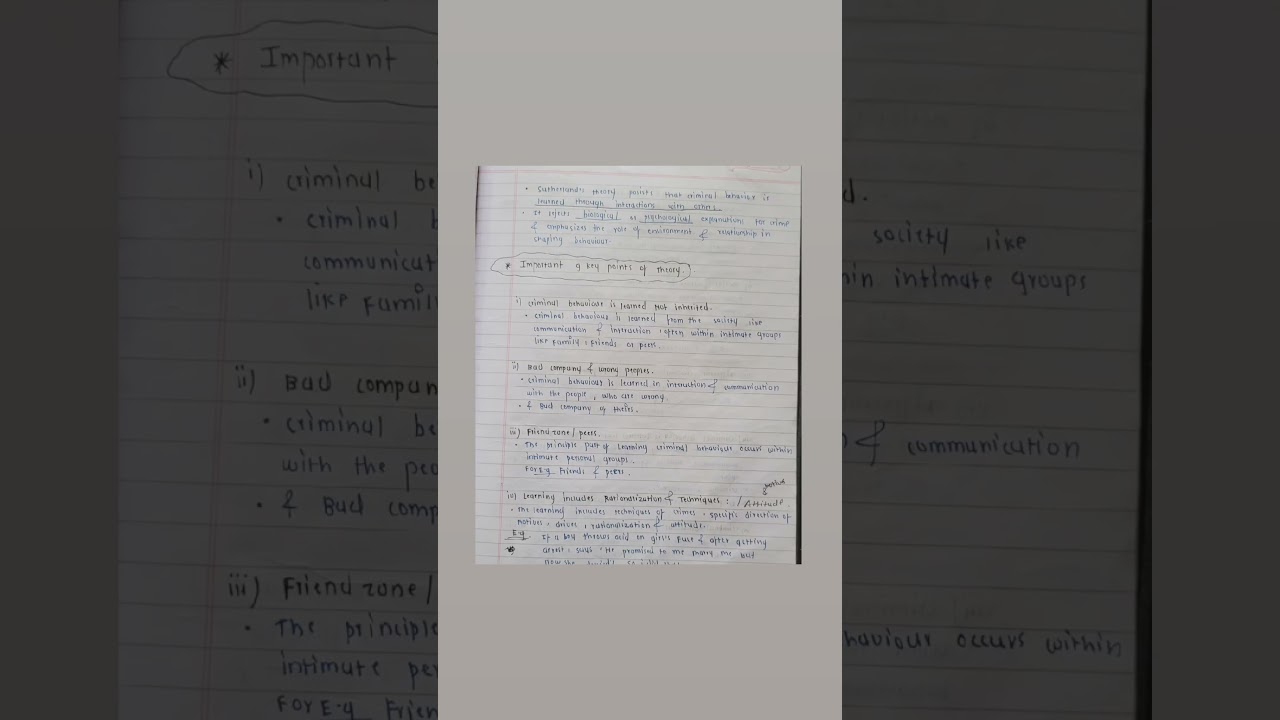 Socialization and crime differential association theory 