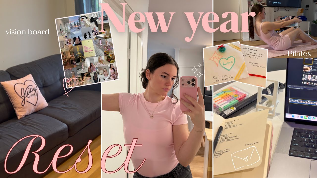 New Year Reset | Vision Board, Clean & Self-Care + Letter to Future Me 💌